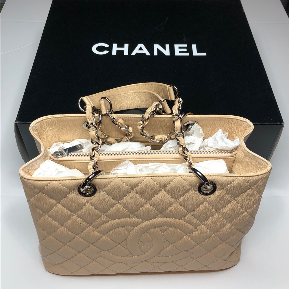 SOLD CHANEL Caviar Grand Shopping Tote SOLD - Picture 1 of 8
